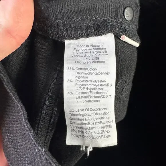 Madewell Black Jeans 9" High Rise Skinny Denim Lunar Wash US Womens 25 - Picture 5 of 8